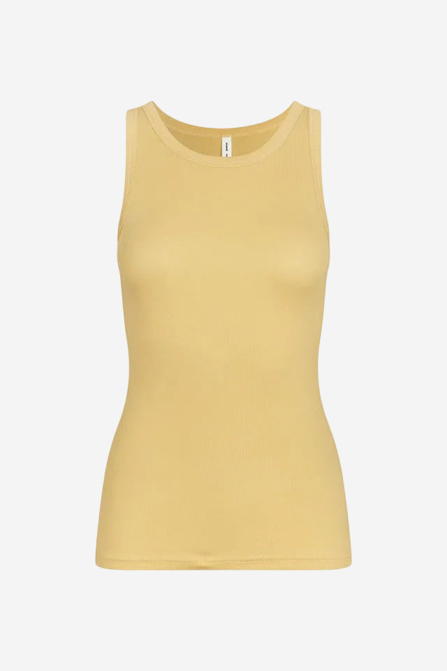 Yellow tank top on a white background