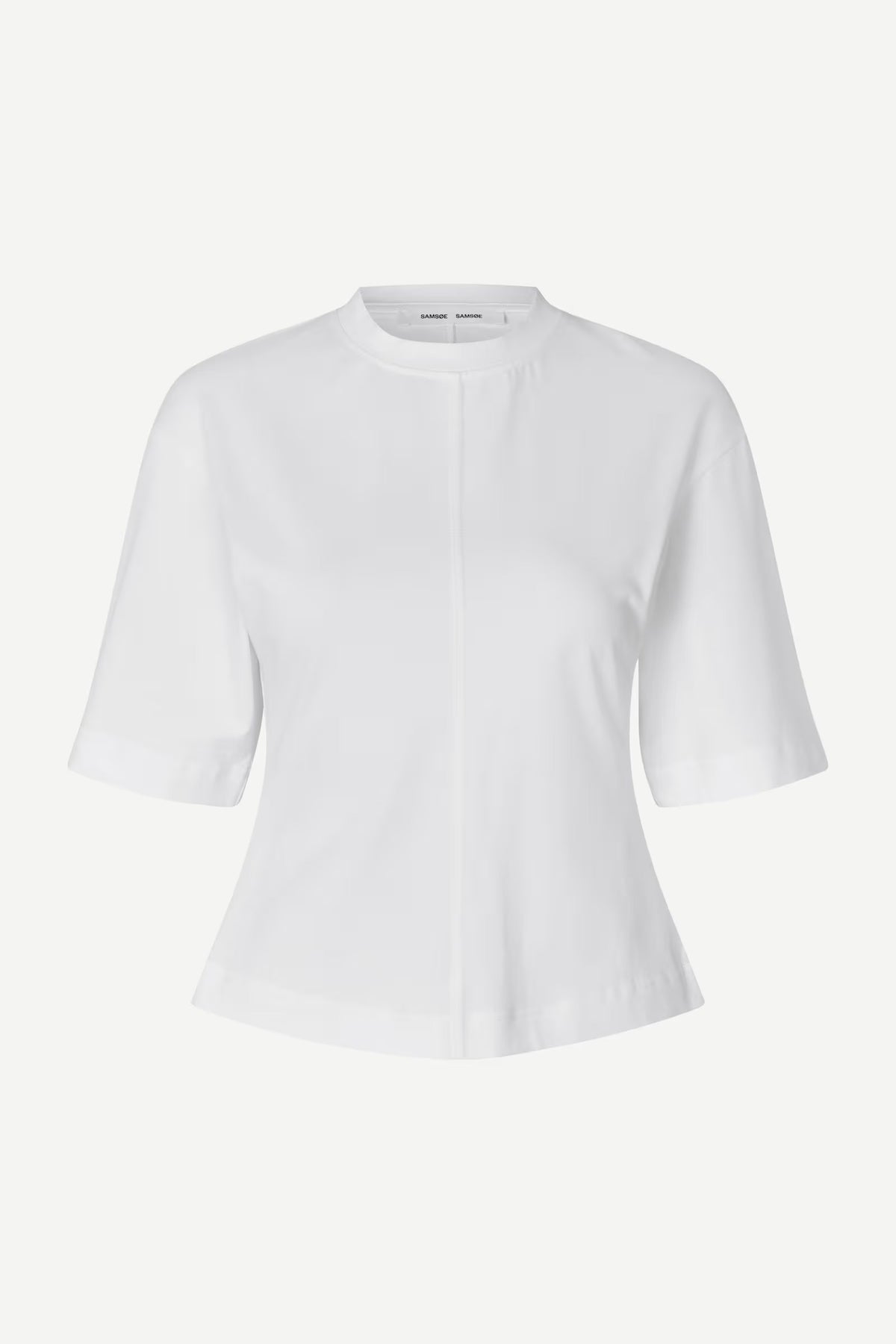 White blouse with a collar on a white background
