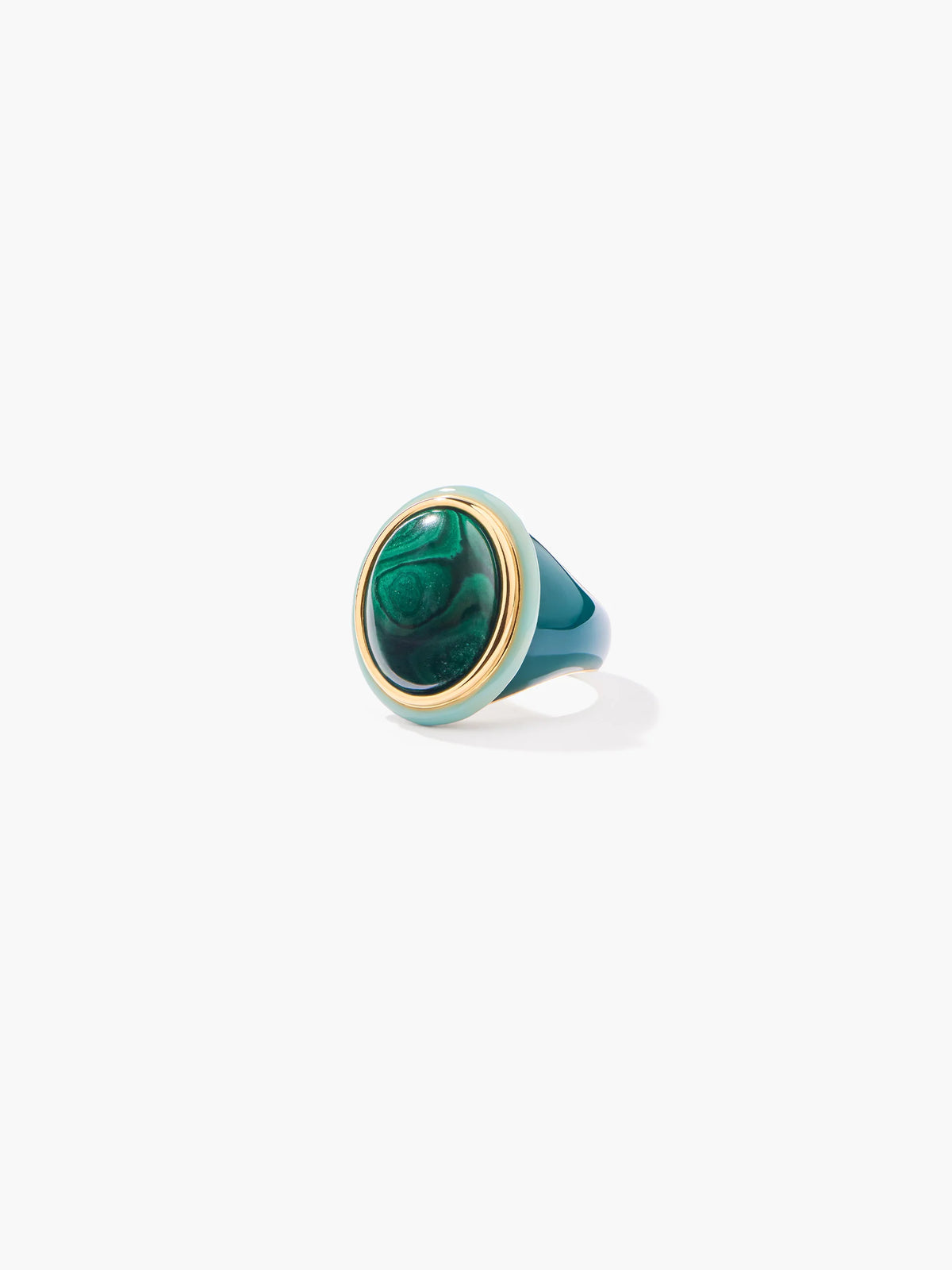 GREEN CAMEO RING
