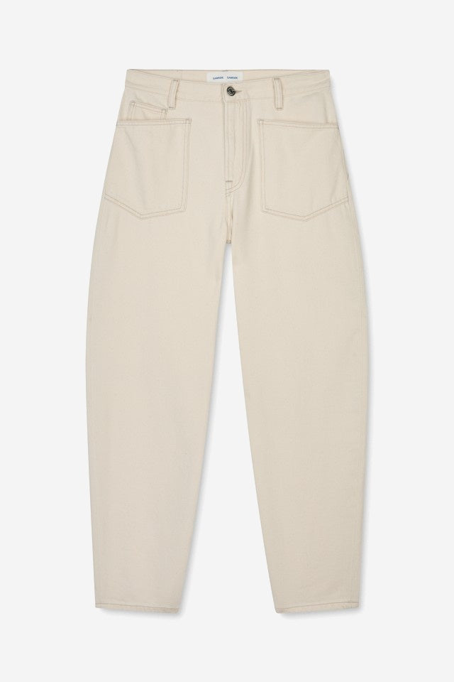 Beige pants on a white background