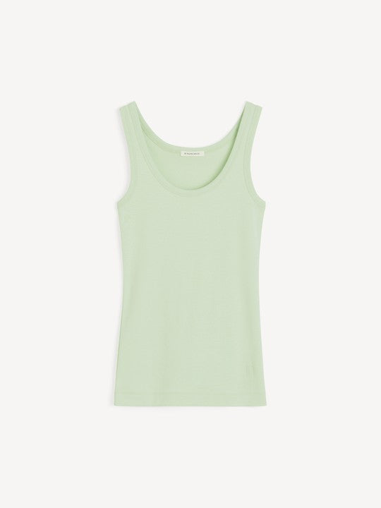 Light green tank top on a white background