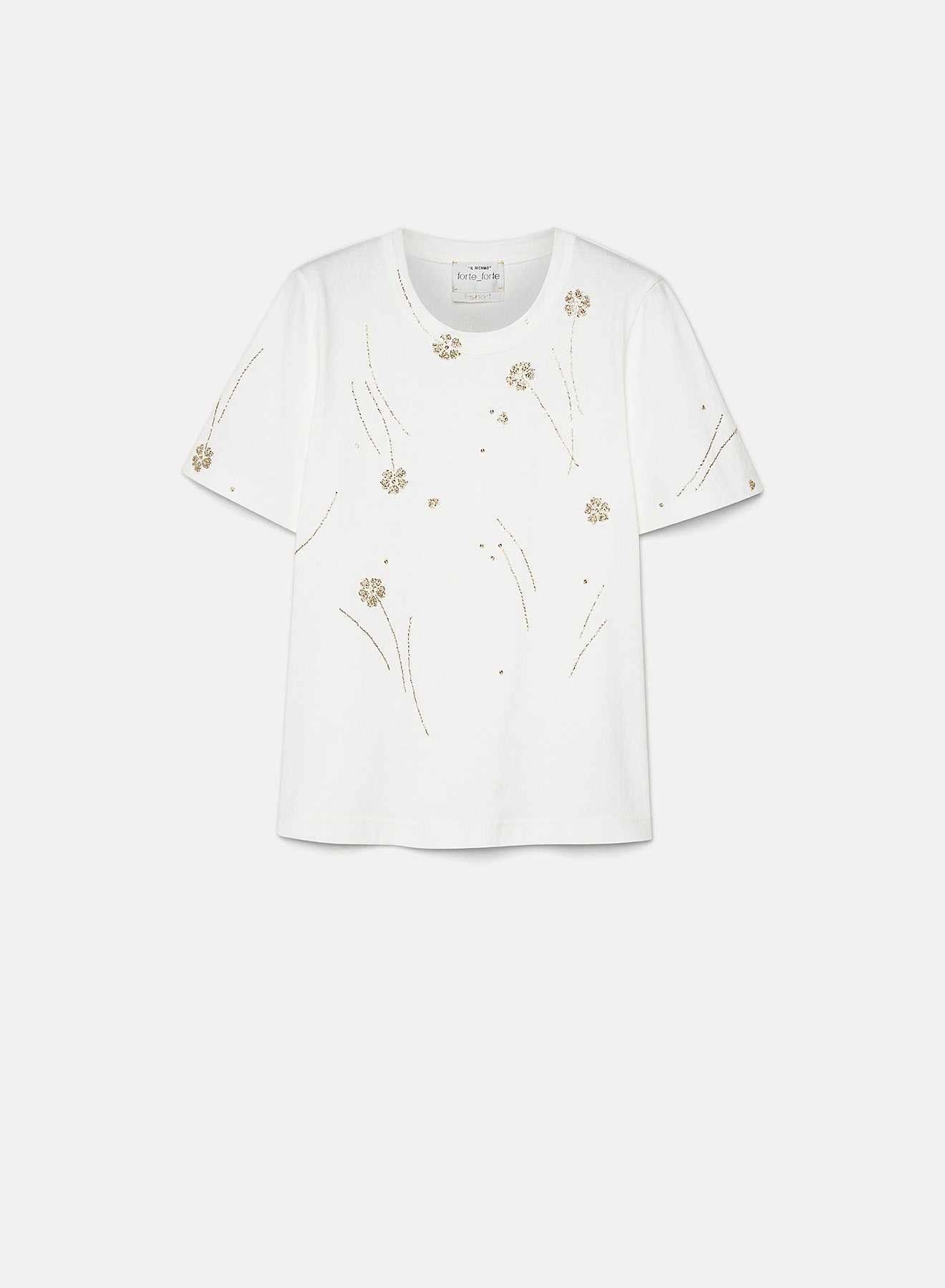 White t-shirt with embroidery