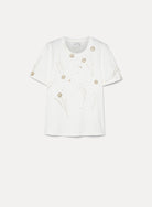 White t-shirt with embroidery