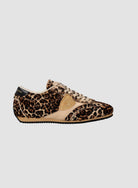 Leopard print sneaker on a white background
