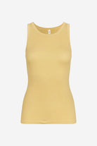Yellow tank top on a white background