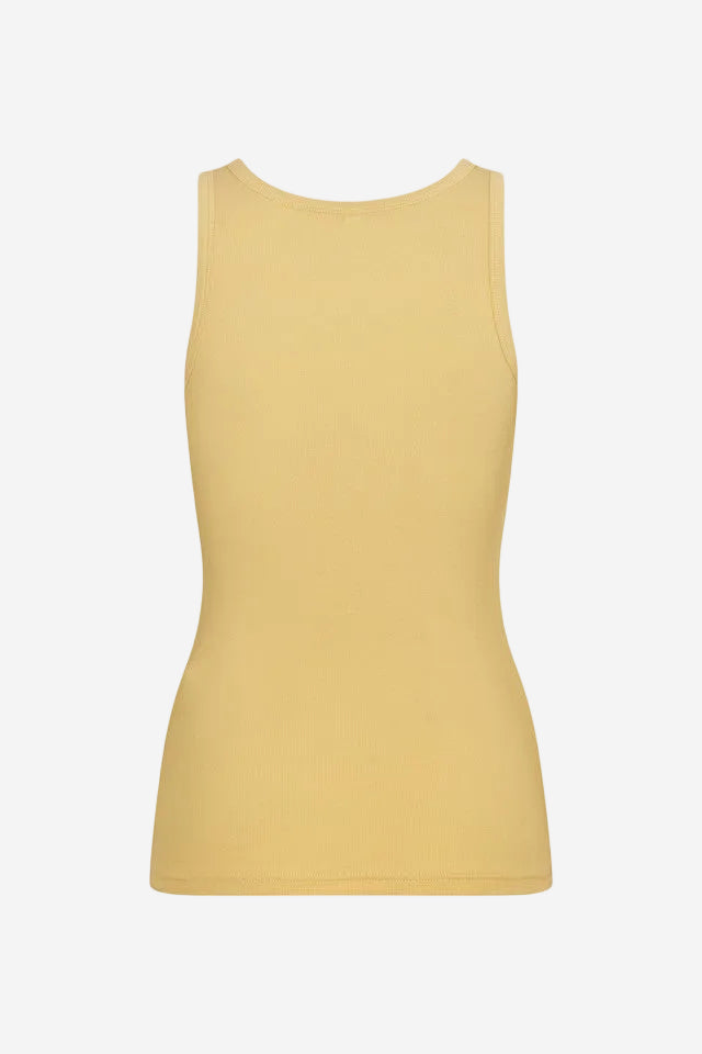 Yellow tank top on a white background