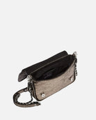 Handbag with chain detail on a white background