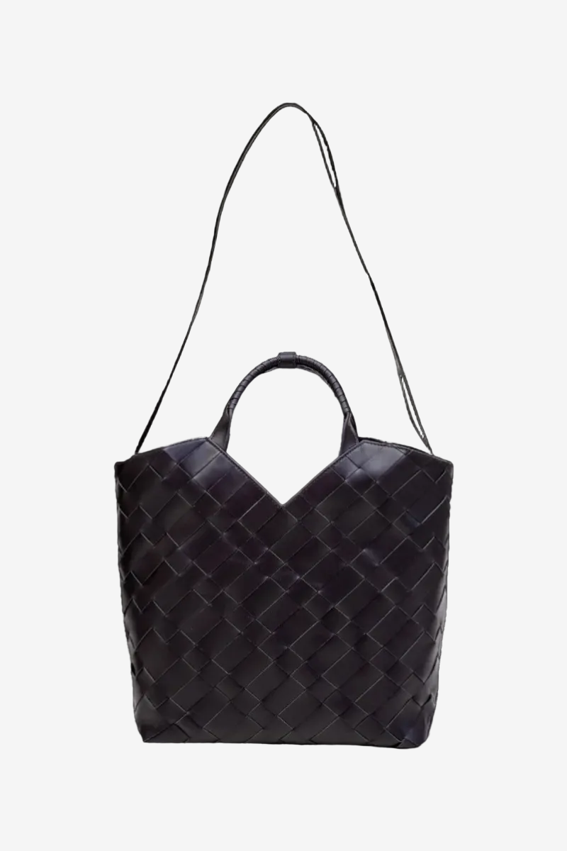 DARK BROWN WOVEN BAG