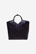 CHOCOLATE WOVEN SHOPPER BAG