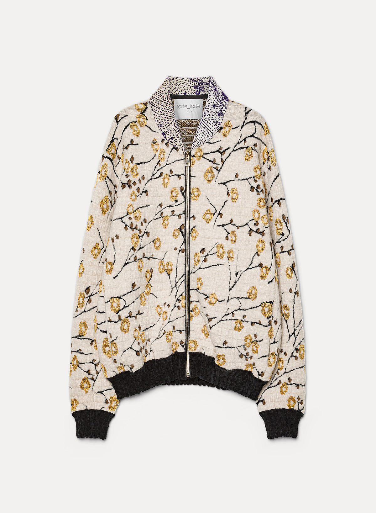 Floral patterned jacket on a white background