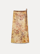 mustard bamboo wrap skirt