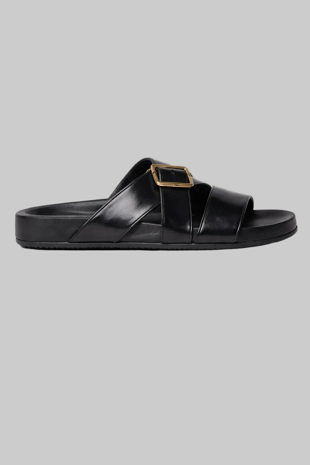 black sandal la tribe gold buckle
