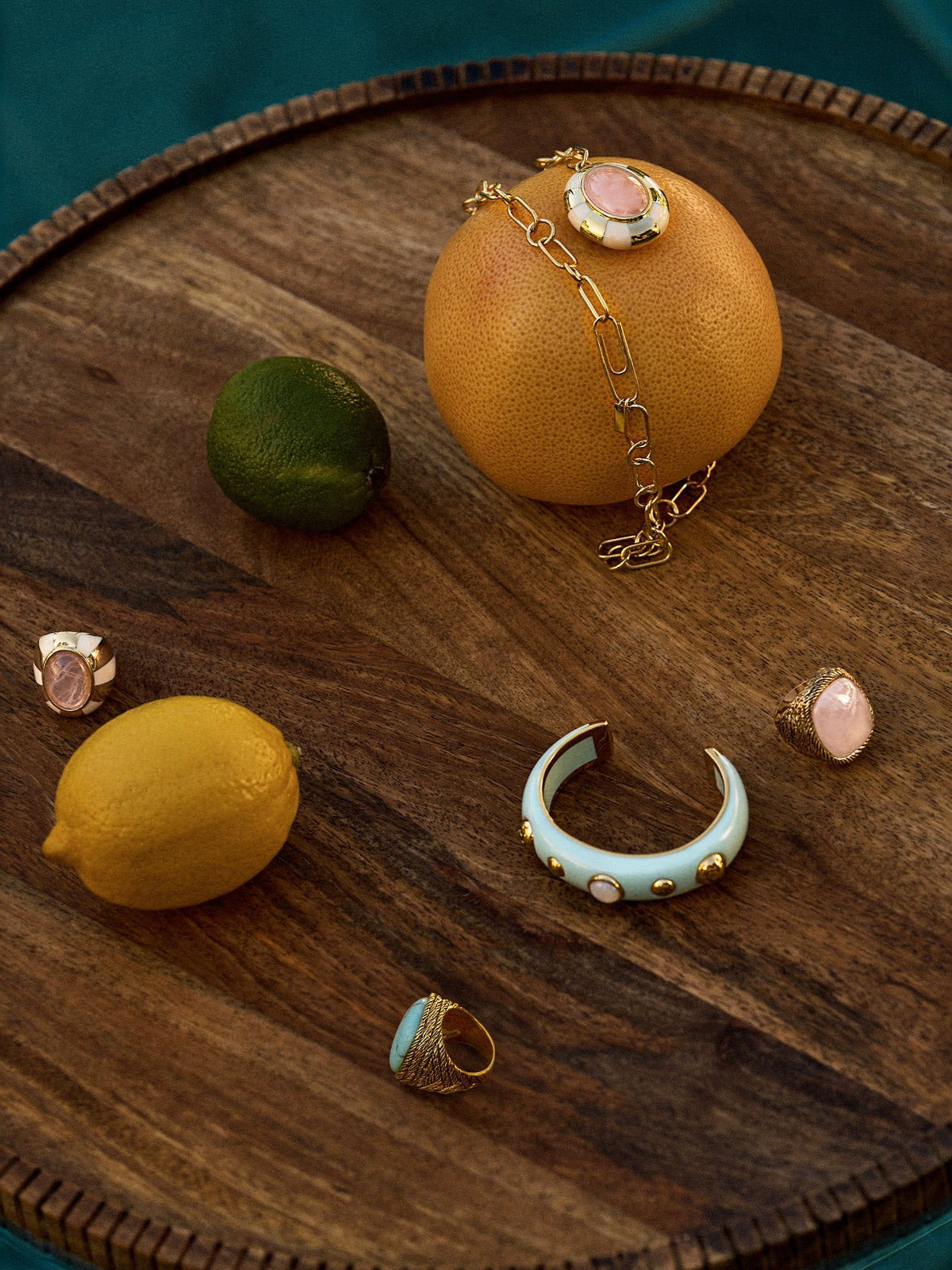 jewelry on a table