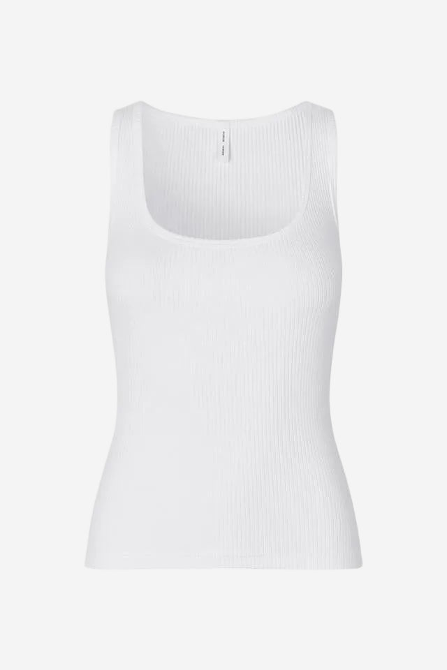 White tank top on a white background
