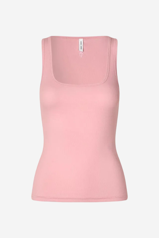 Pink tank top on a white background