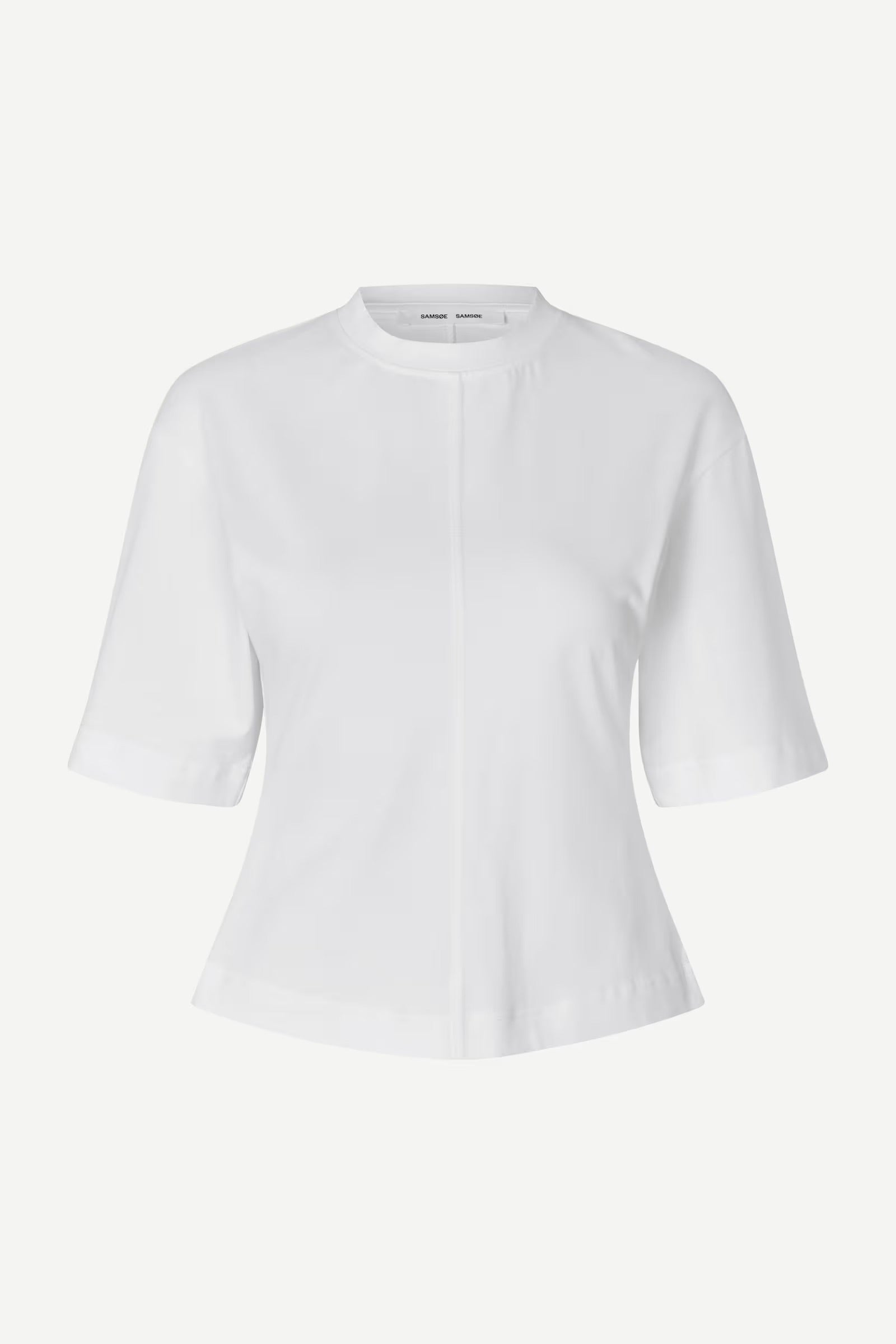 White blouse with a collar on a white background
