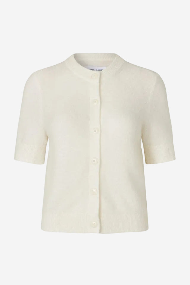 White short-sleeve blouse on a white background