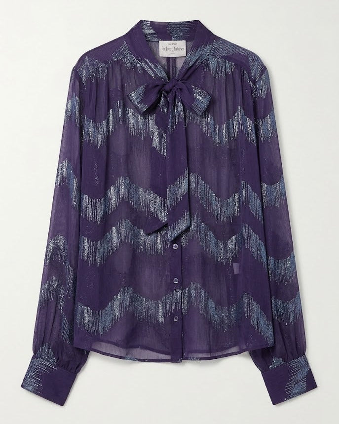 deep purple silk  shirt
