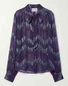 deep purple silk  shirt
